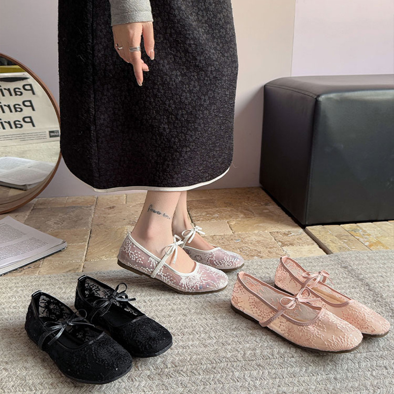 Embroidery Lace - Women's Gentle Ballet Flat Shoes 2026