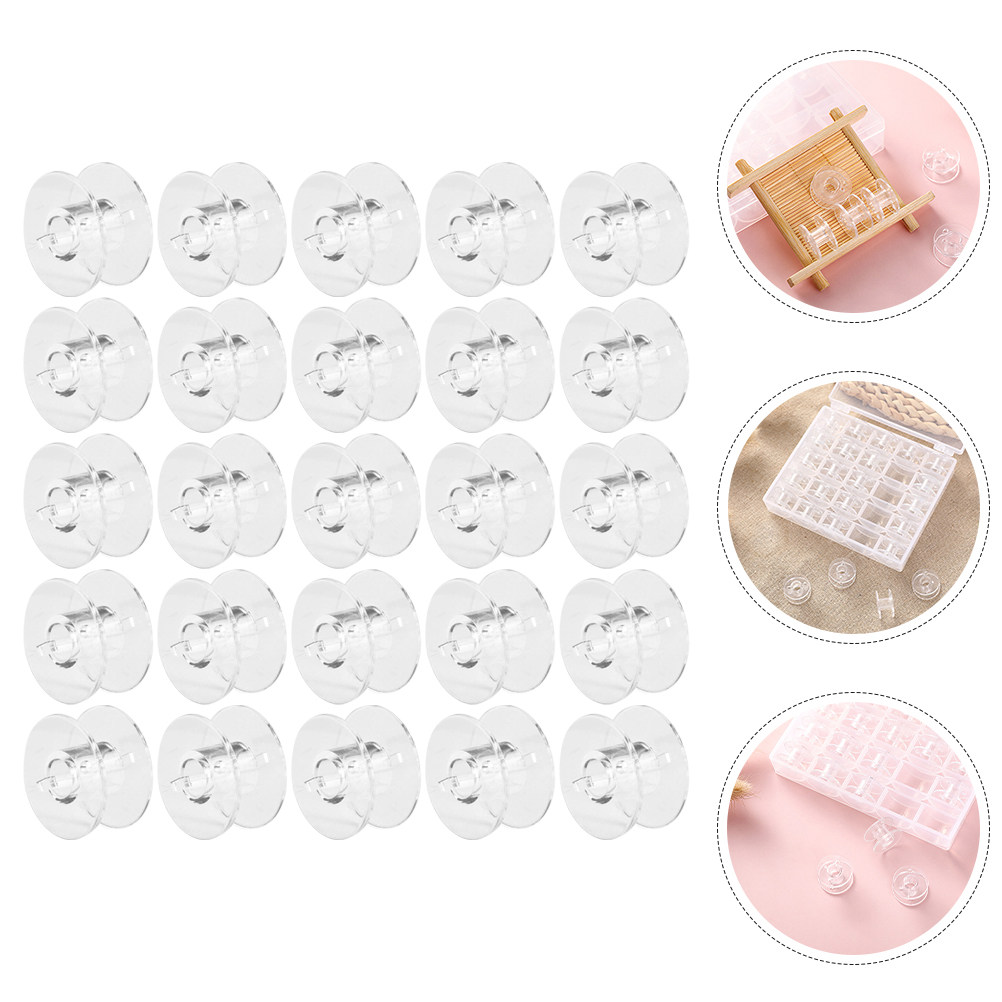 Embroidery Thread - 1Set Wear-Resistant Transparent Sewing Bobbins Plastic