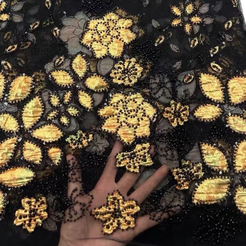 Embroidery Ai - Luxury French Applique Embroidery Lace Fabric