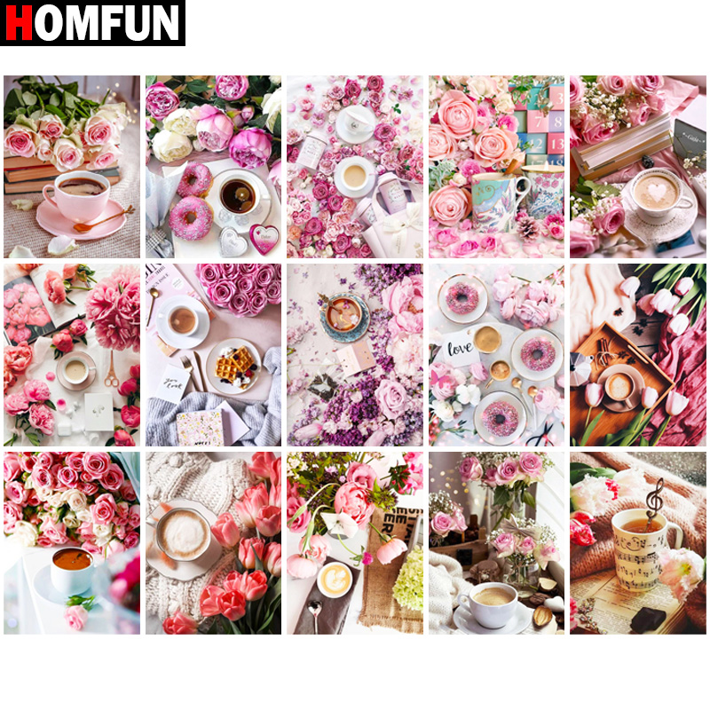 Embroidery Flower Pattern - HOMFUN Diamond Embroidery 