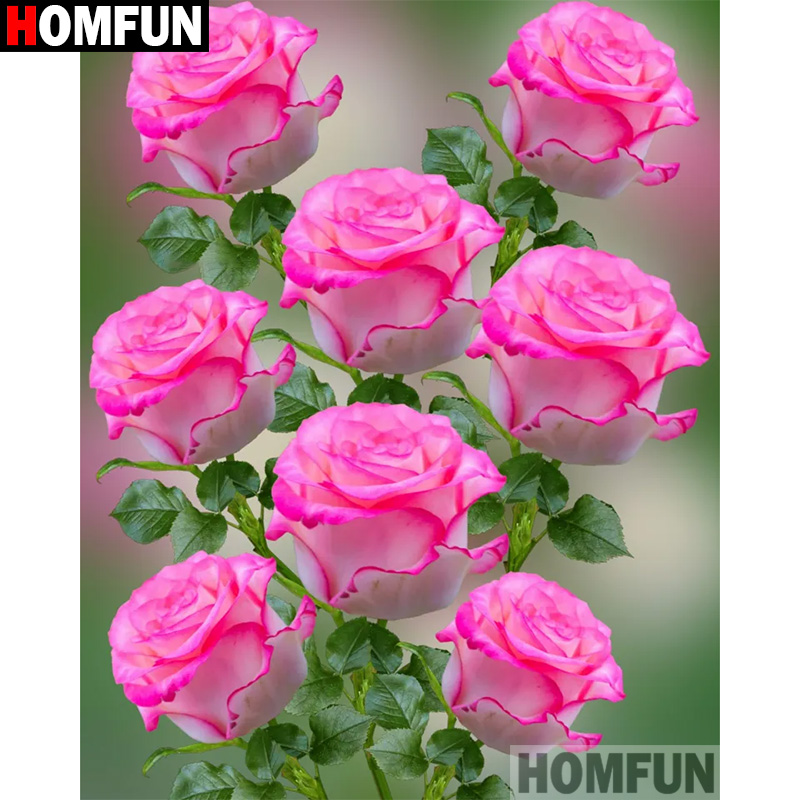 Embroidery Flower Pattern - HOMFUN Diamond Embroidery 