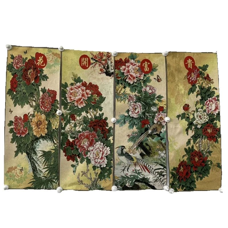 Embroidery Flower Pattern - China Old Color Brocade Embroidery Four