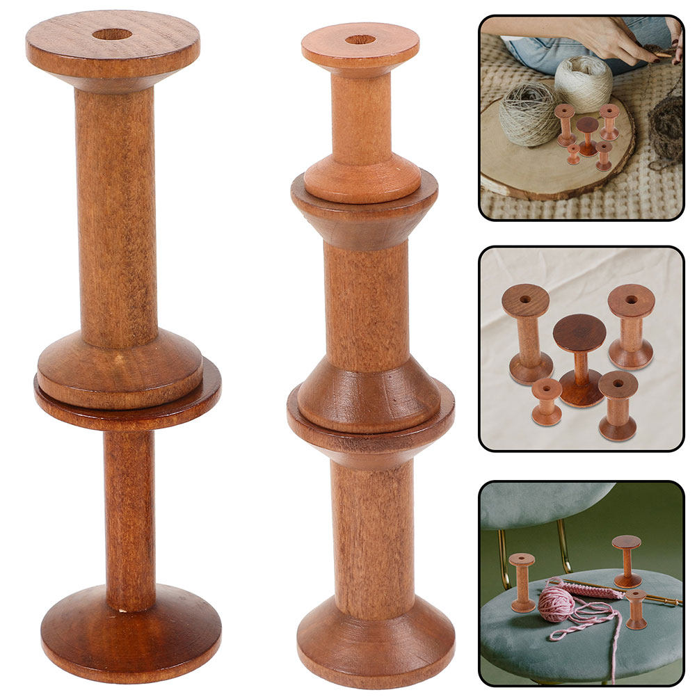 Embroidery Thread - 7Pcs Wooden Thread Spools Vintage Empty