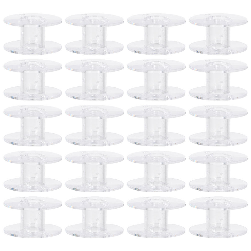 Embroidery Thread - 60Pcs Clear Plastic Sewing Machine Bobbins