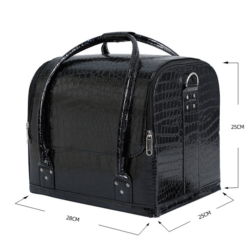 Embroidery Backpack Kit - Fashion Crocodile Pattern Makeup Bag Large