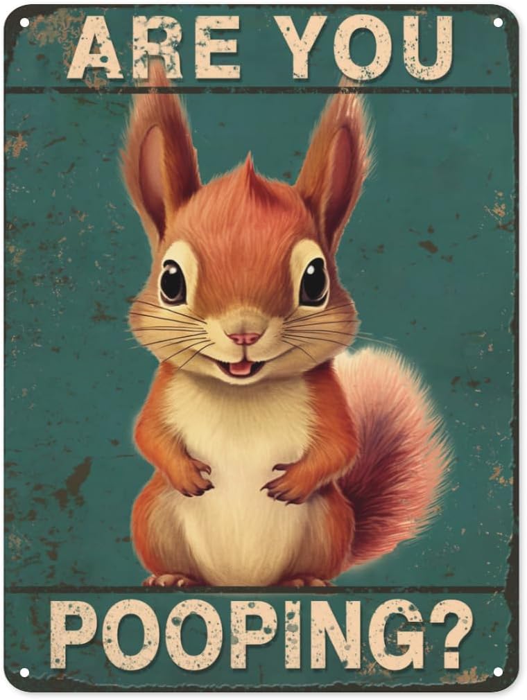 Embroidery Water - Are You Pooping squirrel Bathroom Funny