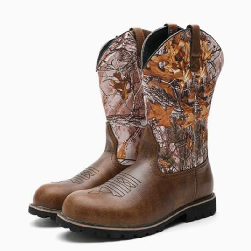 Embroidery On Leather - Men's Boots Classic Handmade Embroidery Leather