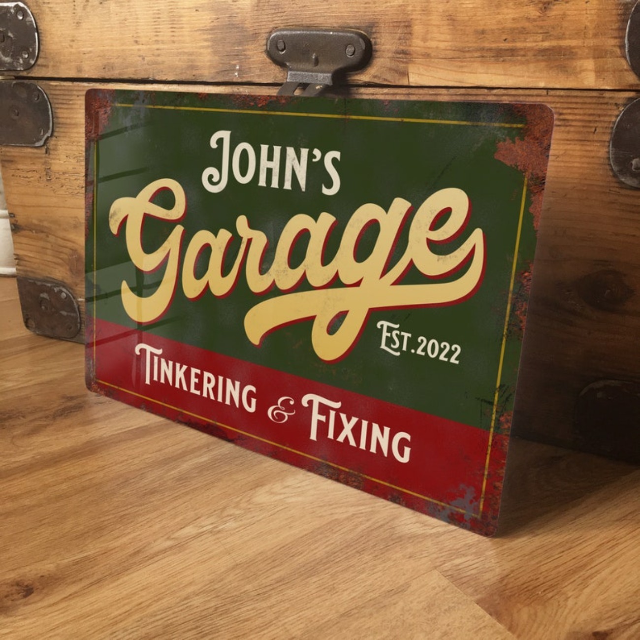 Embroidery Water - Custom Personalised Garage Metal Sign -