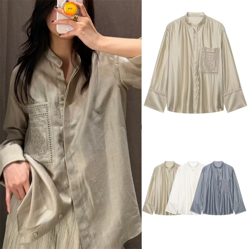 Embroidery On Shirt - Guobioziy Women's Shirt 2026 Summer New
