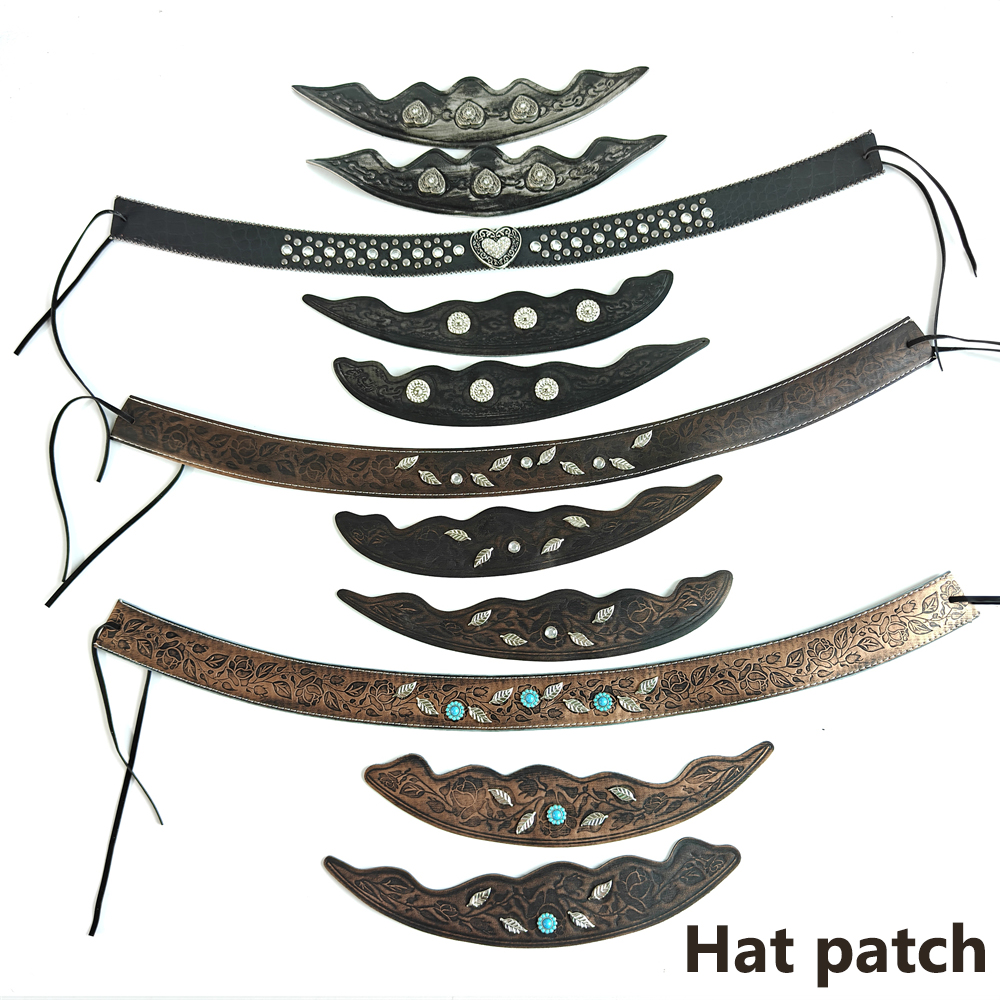 Embroidery On Leather - Western Leather Hat Band Vintage Cowboy
