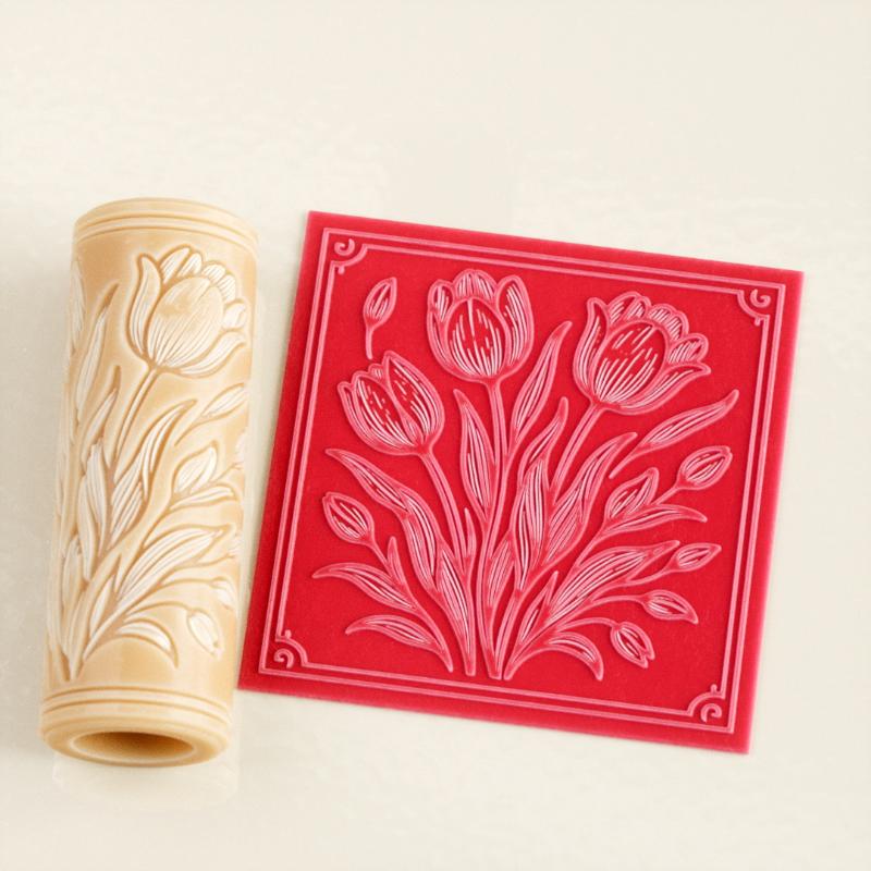Flower Skull Clay Tile Roller  - Embroidery Texture review and price