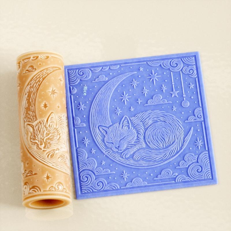 Flower Skull Clay Tile Roller  - Embroidery Texture review and price