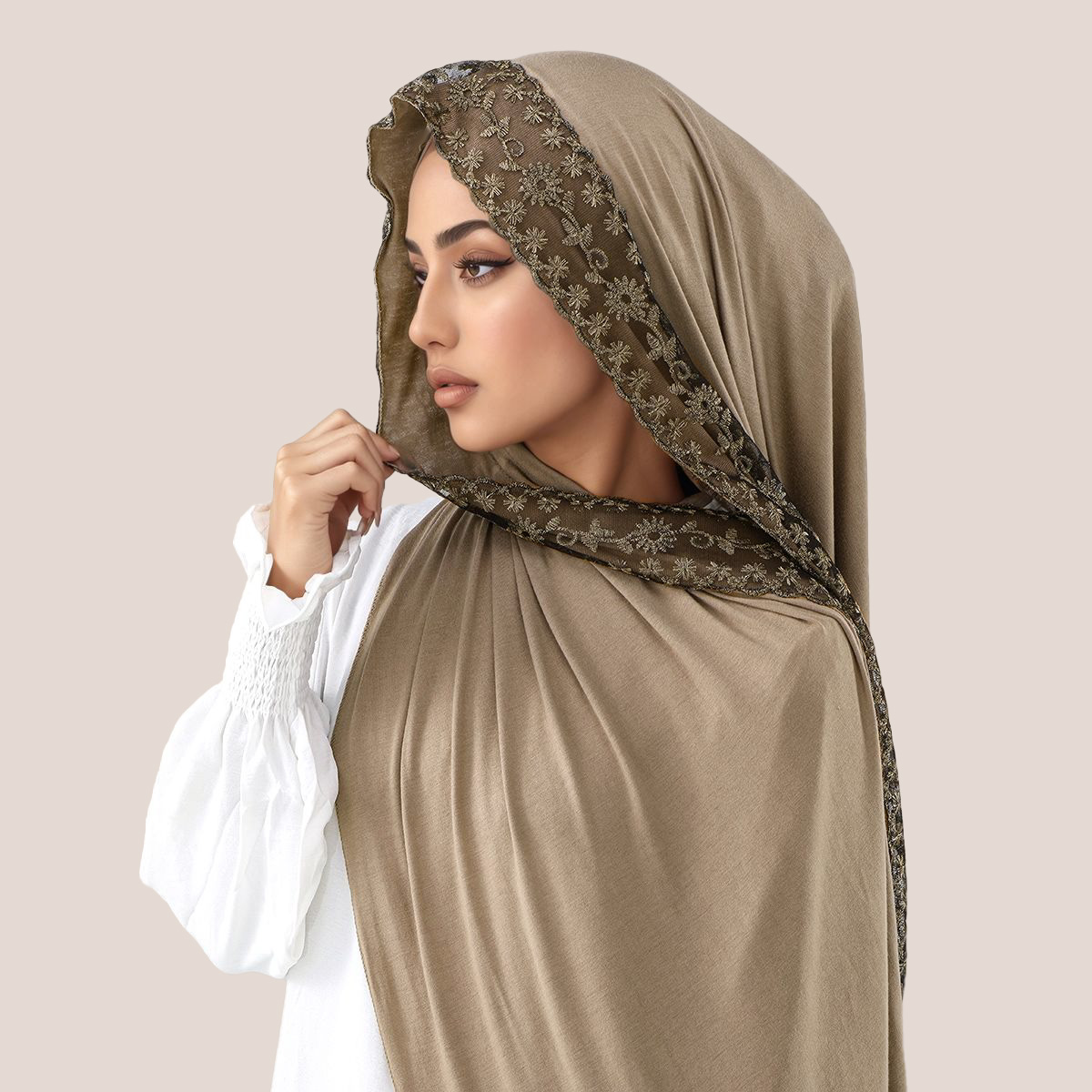 Lace Embroidery Cotton Jersey  - Embroidery Lace review and price