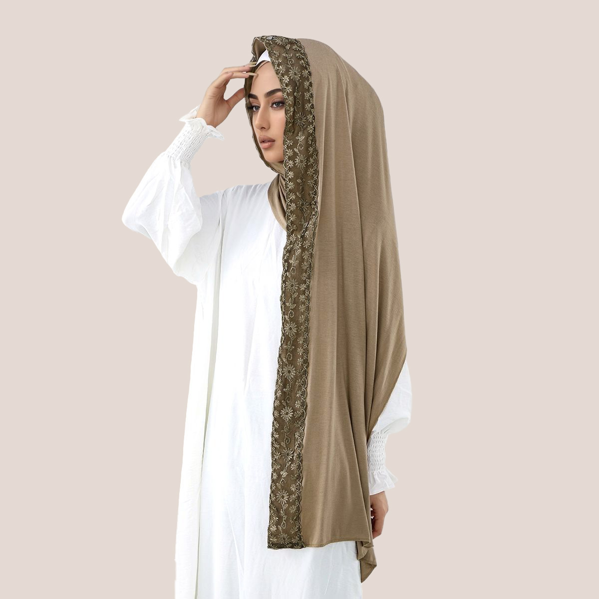 Lace Embroidery Cotton Jersey  - Embroidery Lace review and price