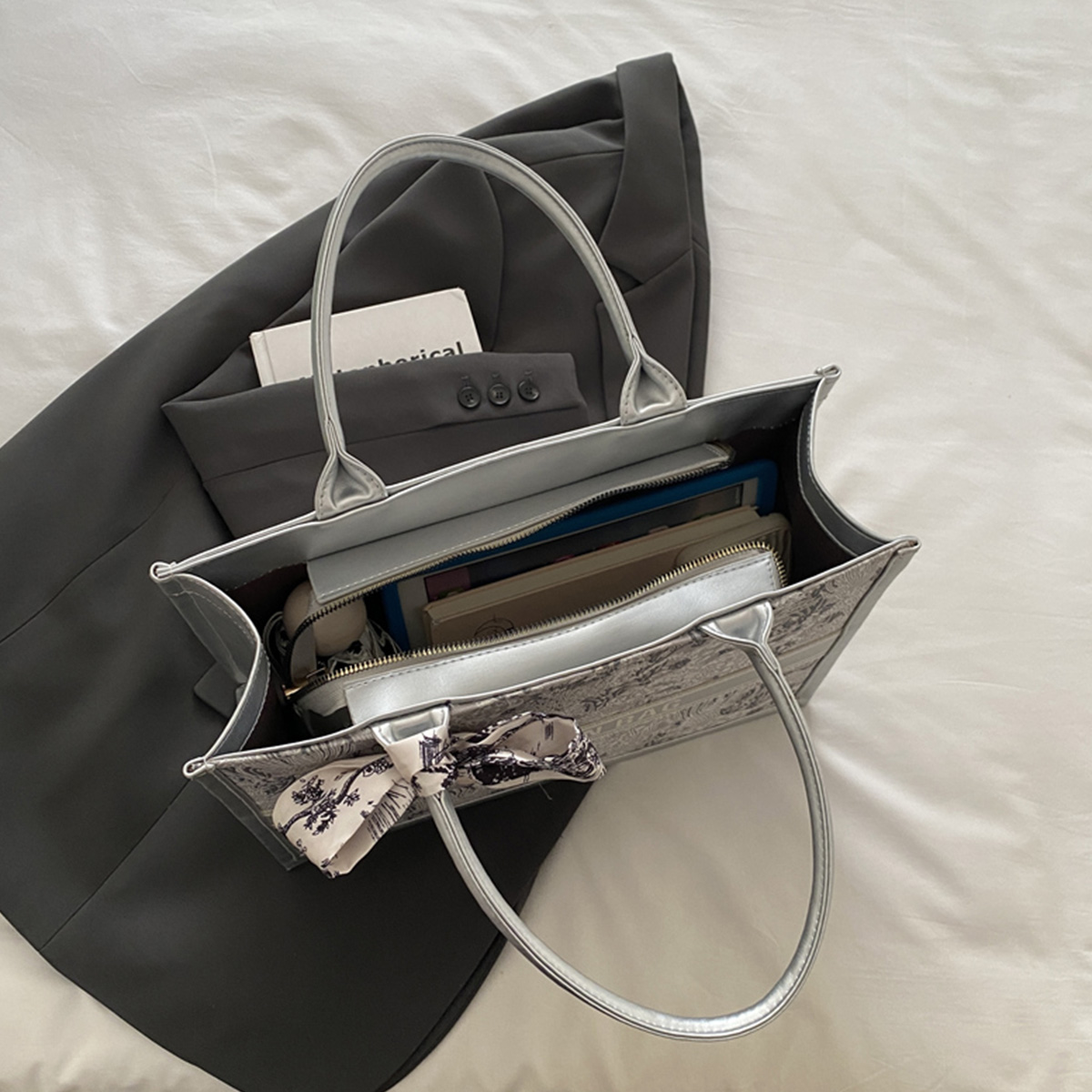 Luxury Elegant Women Tote Bag  - Embroidery On Leather review and price