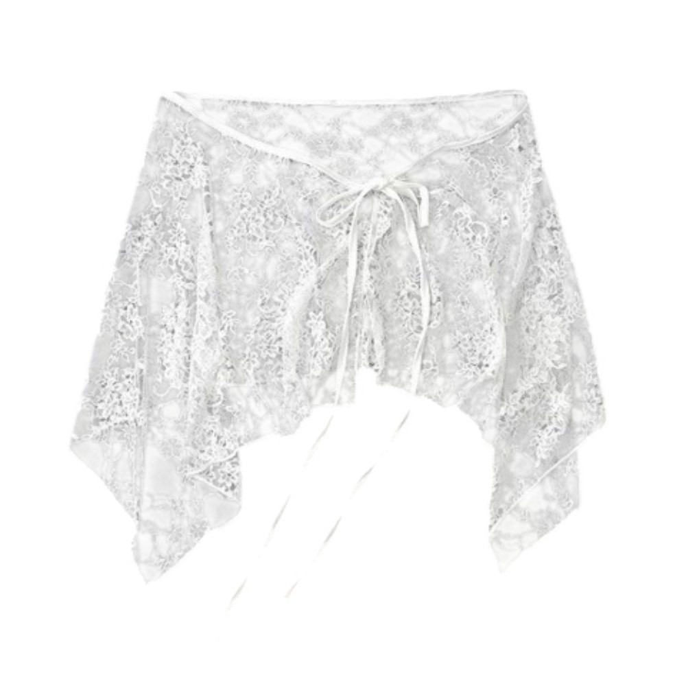 French Lacing Lace Mini Skirt  - Embroidery Apron review and price