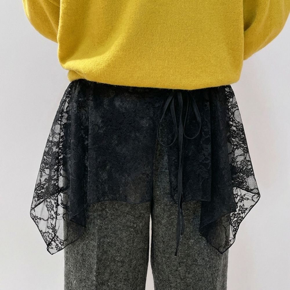 French Lacing Lace Mini Skirt  - Embroidery Apron review and price