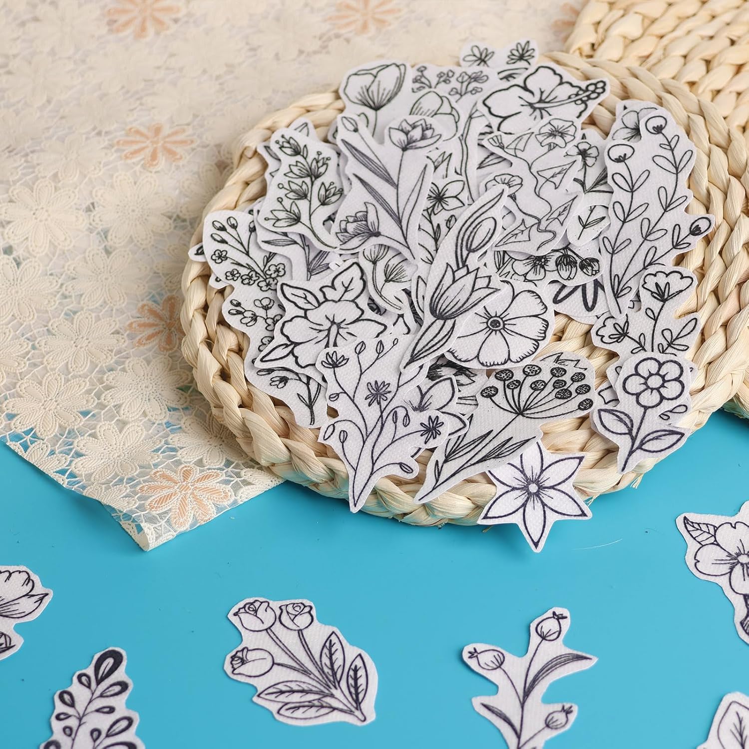50Pcs Water Soluble Embroidery - Embroidery Flower Pattern review and price