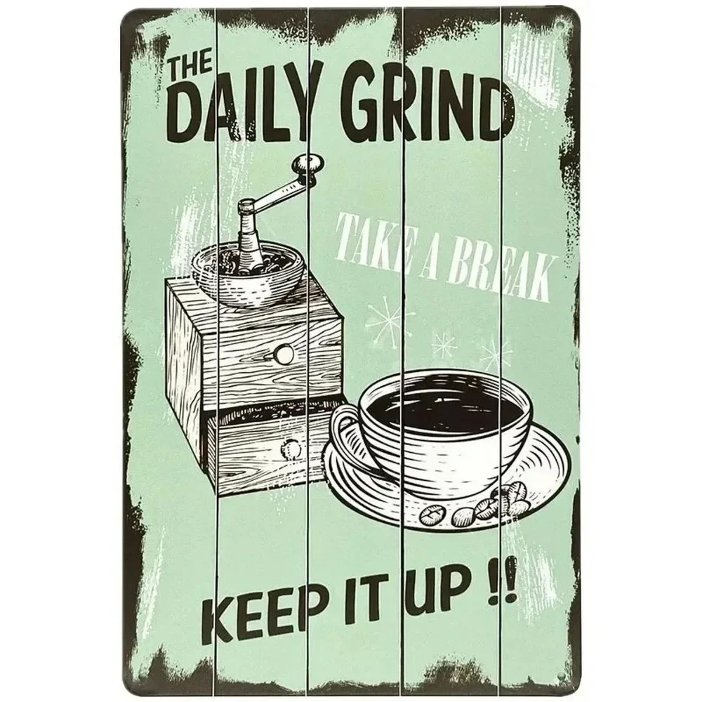 Plaque Metal Signs Drink Coffe - Embroidery Water review and price