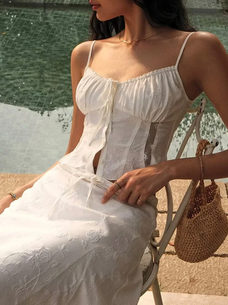 Chicheca Summer White Dress Se - Embroidery White Dress review and price