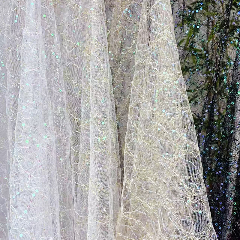 4 Colors French Tulle Evening  - Embroidery Net Dress review and price
