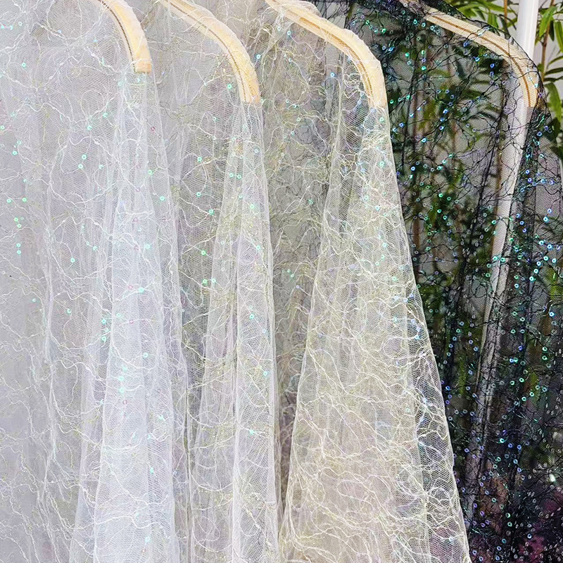 4 Colors French Tulle Evening  - Embroidery Net Dress review and price