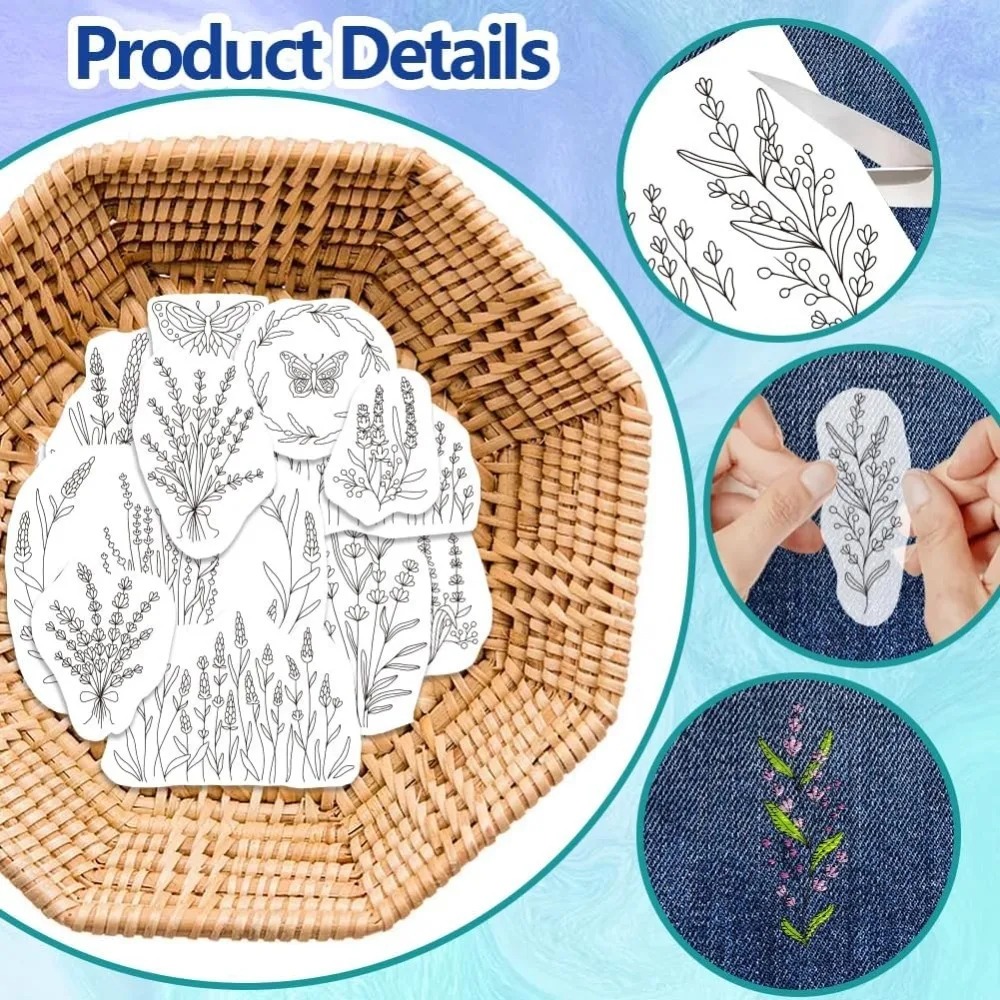 4 Sheets Lavender Flower Butte - Water Soluble Stabilizer review and price