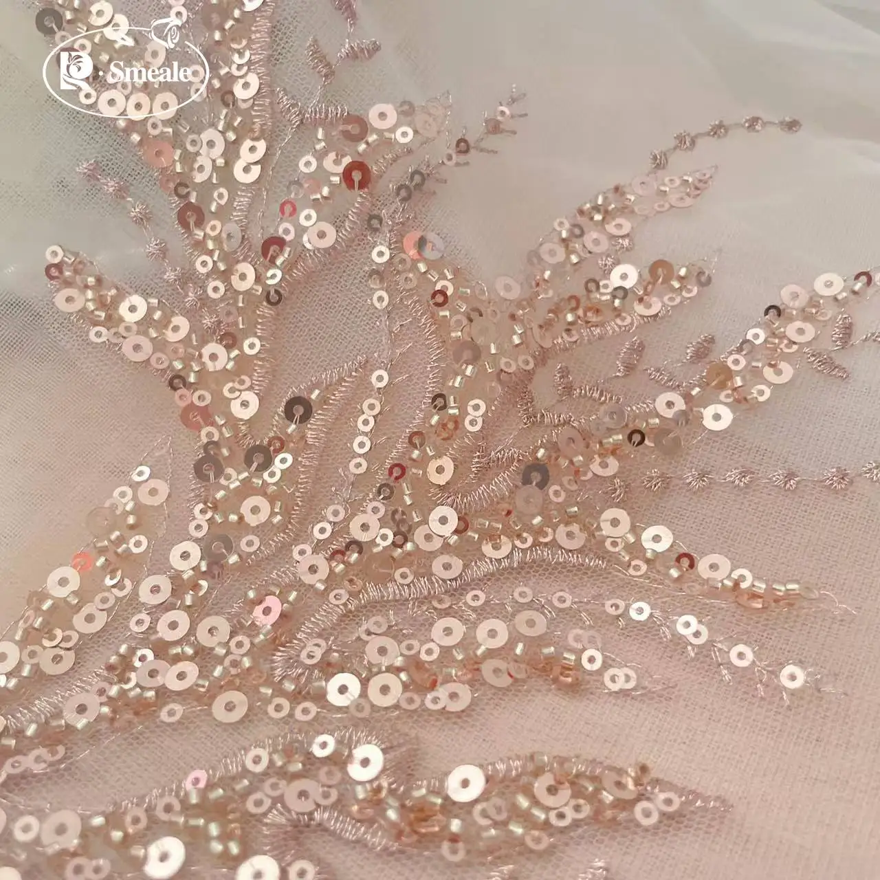 5Pair-2Pair.Rose Gold Sequin T - Embroidery Flower Pattern review and price