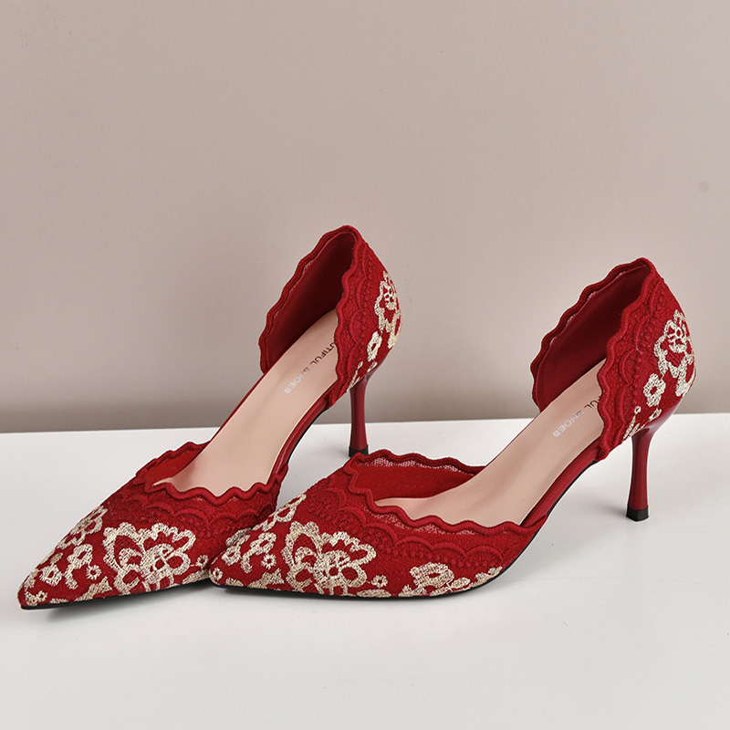Luxury Red White Lace Embroide - Embroidery Lace review and price