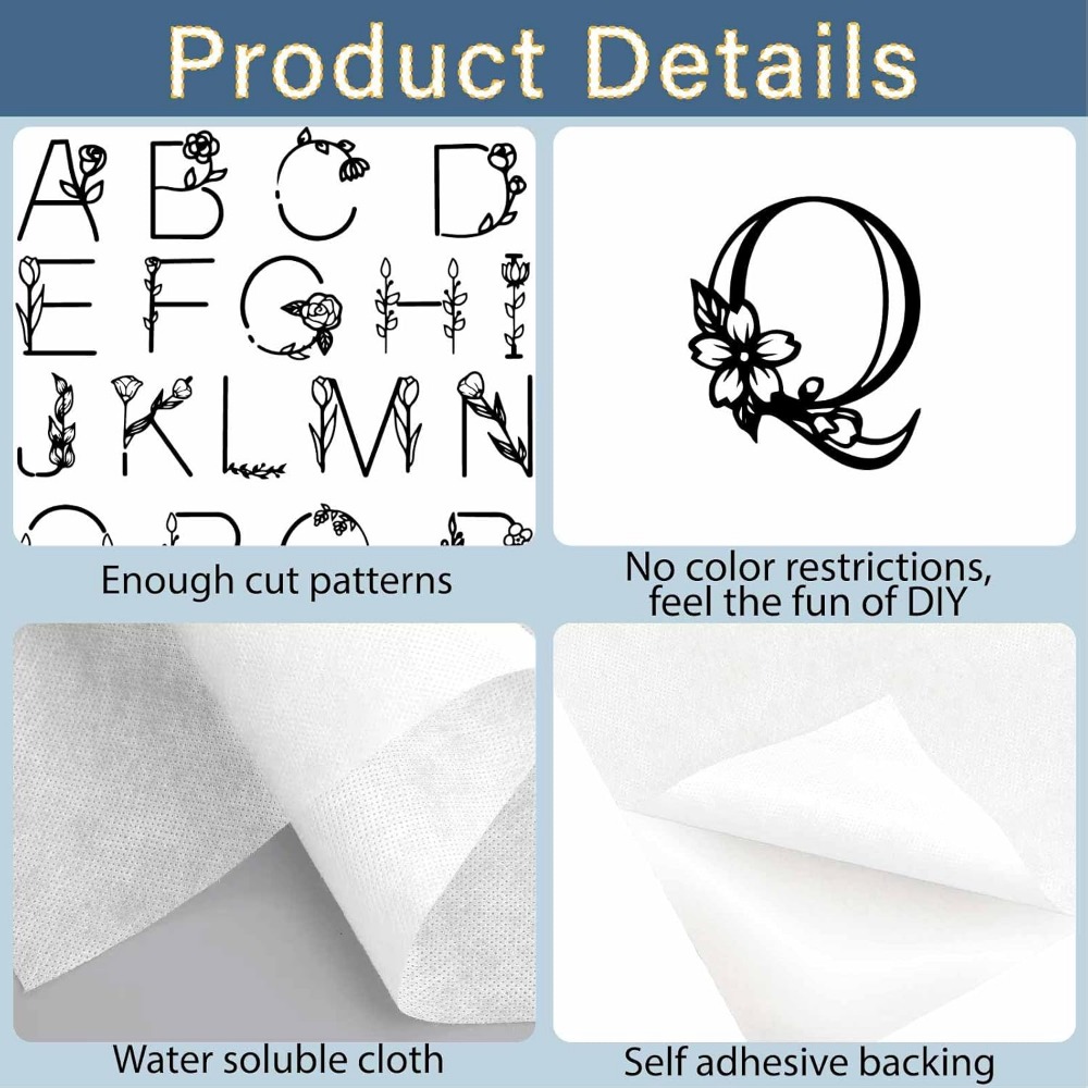 Letter A-Z Water Soluble Embro - Embroidery Water review and price
