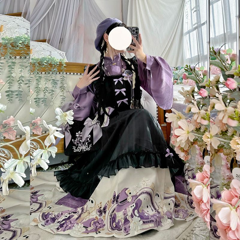 Sweet Chinese Stand Collar Pur - Embroidery Apron review and price