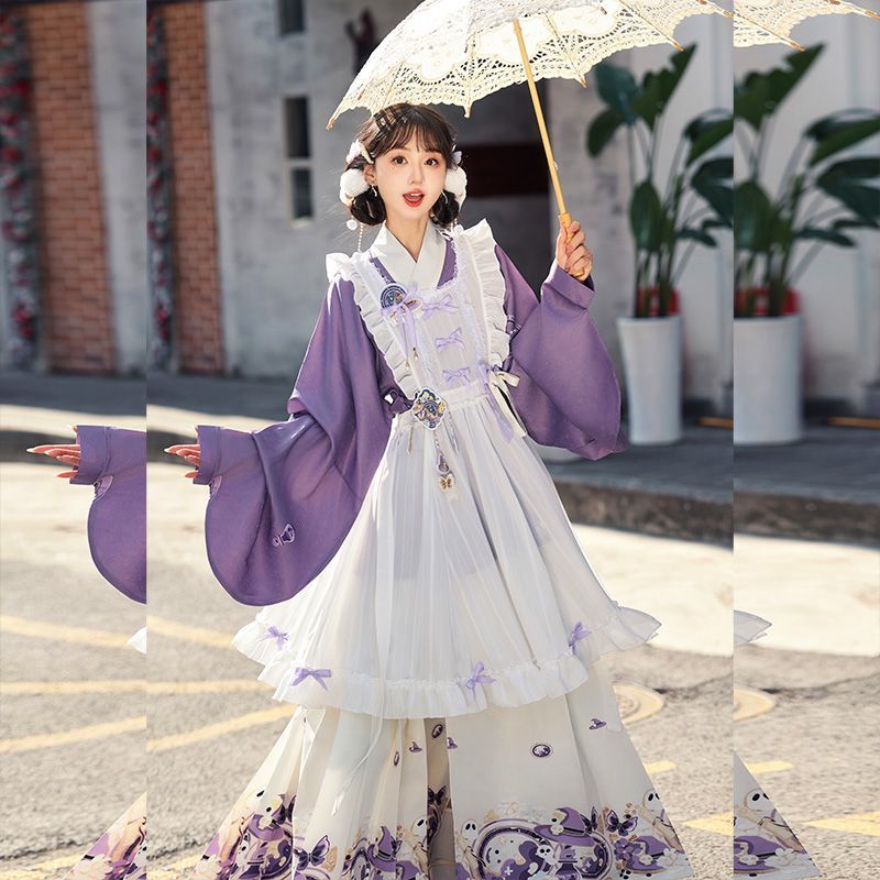 Sweet Chinese Stand Collar Pur - Embroidery Apron review and price