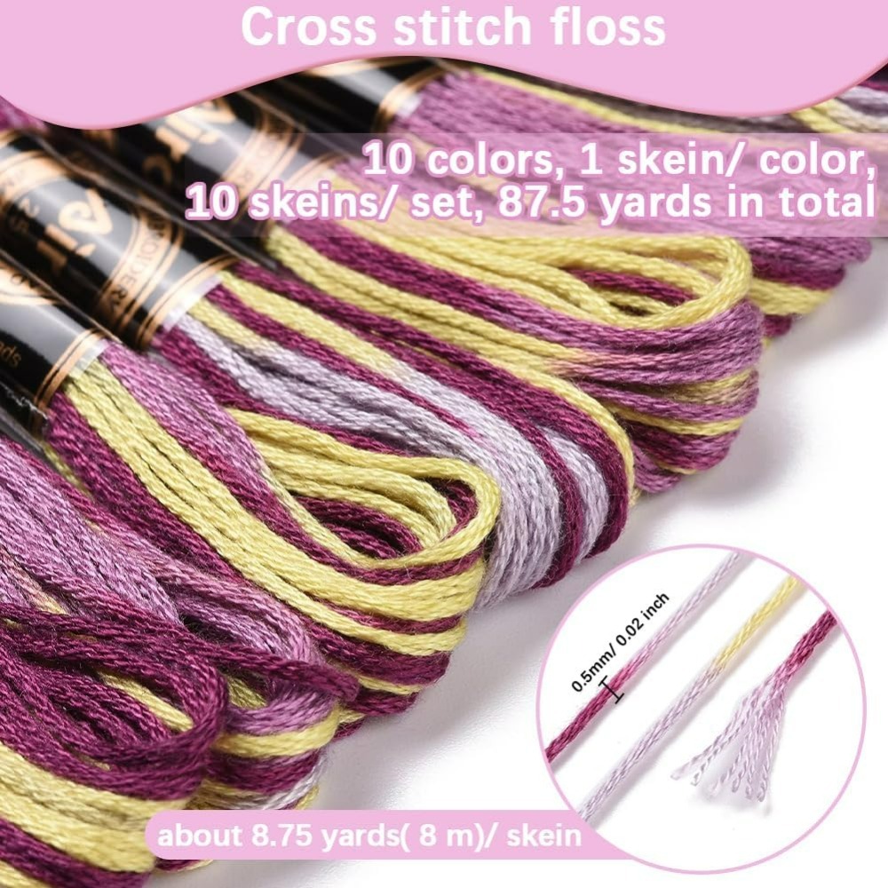6 Strands Purple Variegated Em - Embroidery Floss review and price