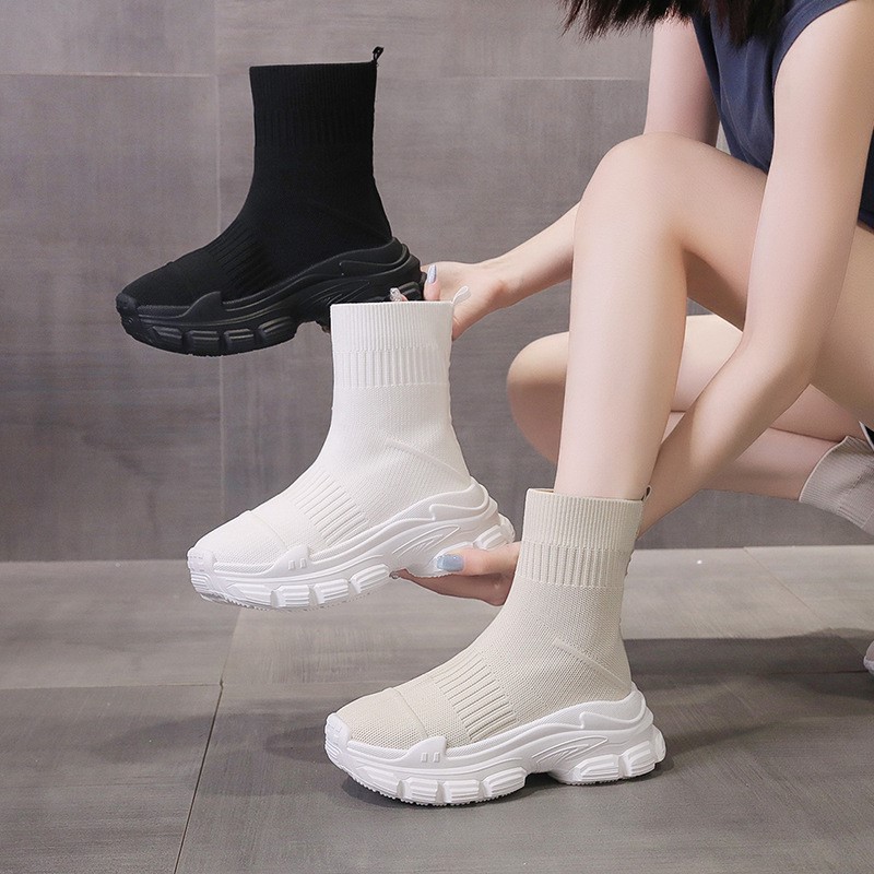 Sock boots women's summer new  - Embroidery Lace review and price