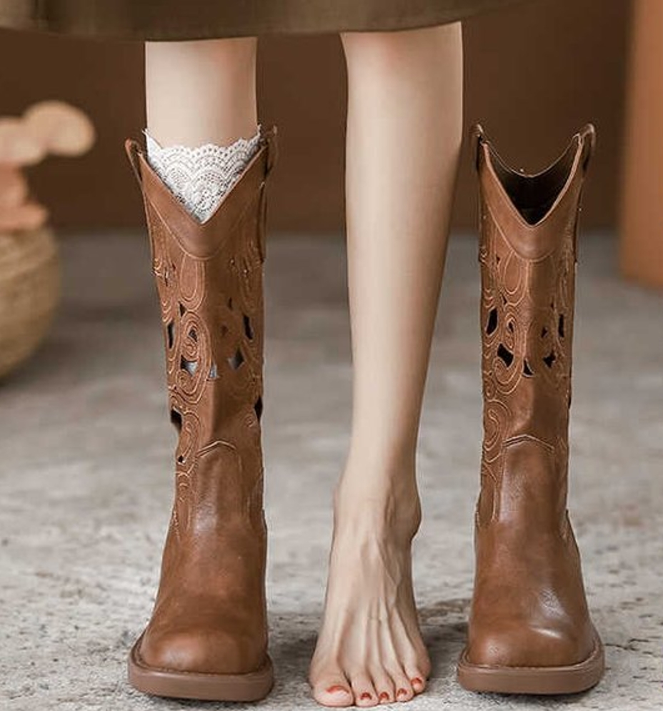 Fashion Retro Elegant Brown Co - Embroidery On Leather review and price