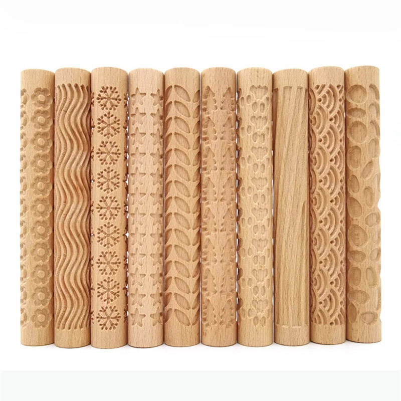 Wooden Texture Rolling Pin Cer - Embroidery Texture review and price