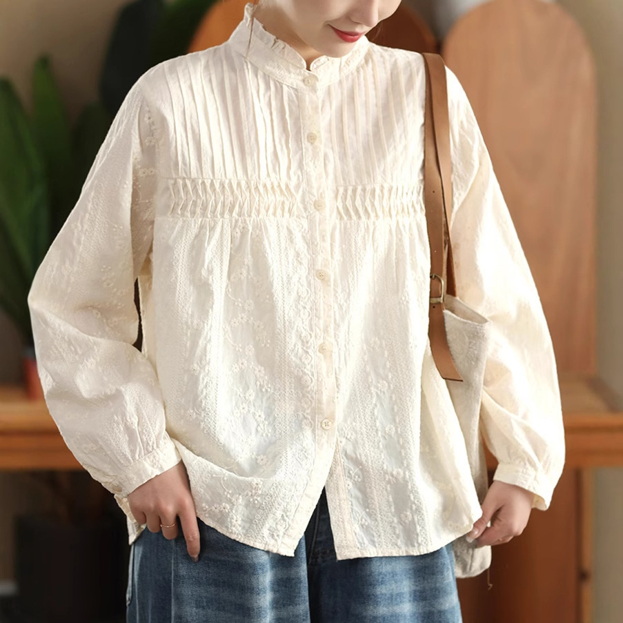Japanese Sweet Mori Girl Solid - Embroidery On Shirt review and price