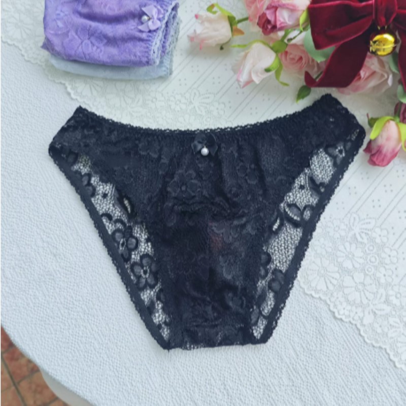 Sheer Sexy Man's Lace Panties  - Embroidery Lace review and price