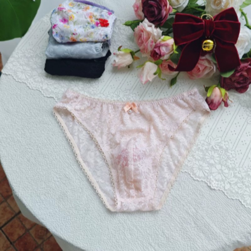 Sheer Sexy Man's Lace Panties  - Embroidery Lace review and price