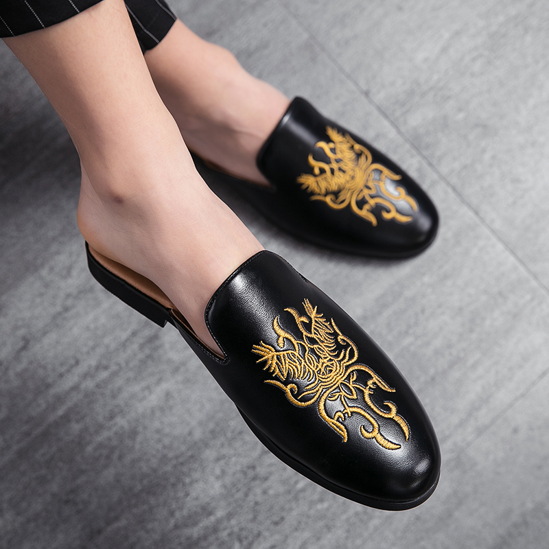 Summer Embroidery Half Shoes F - Embroidery On Leather review and price