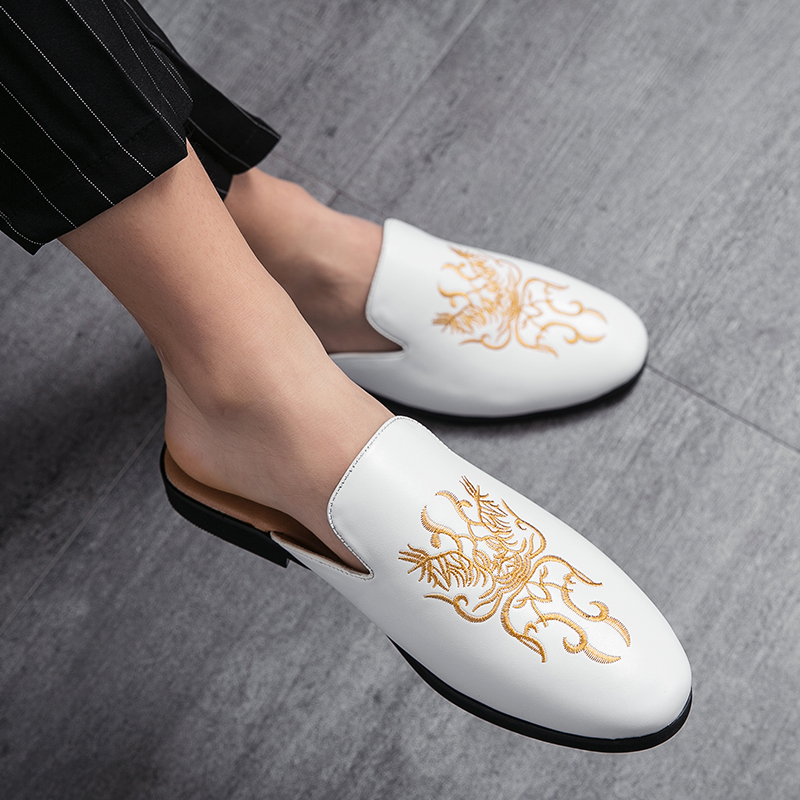 Summer Embroidery Half Shoes F - Embroidery On Leather review and price