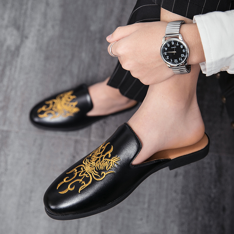 Summer Embroidery Half Shoes F - Embroidery On Leather review and price