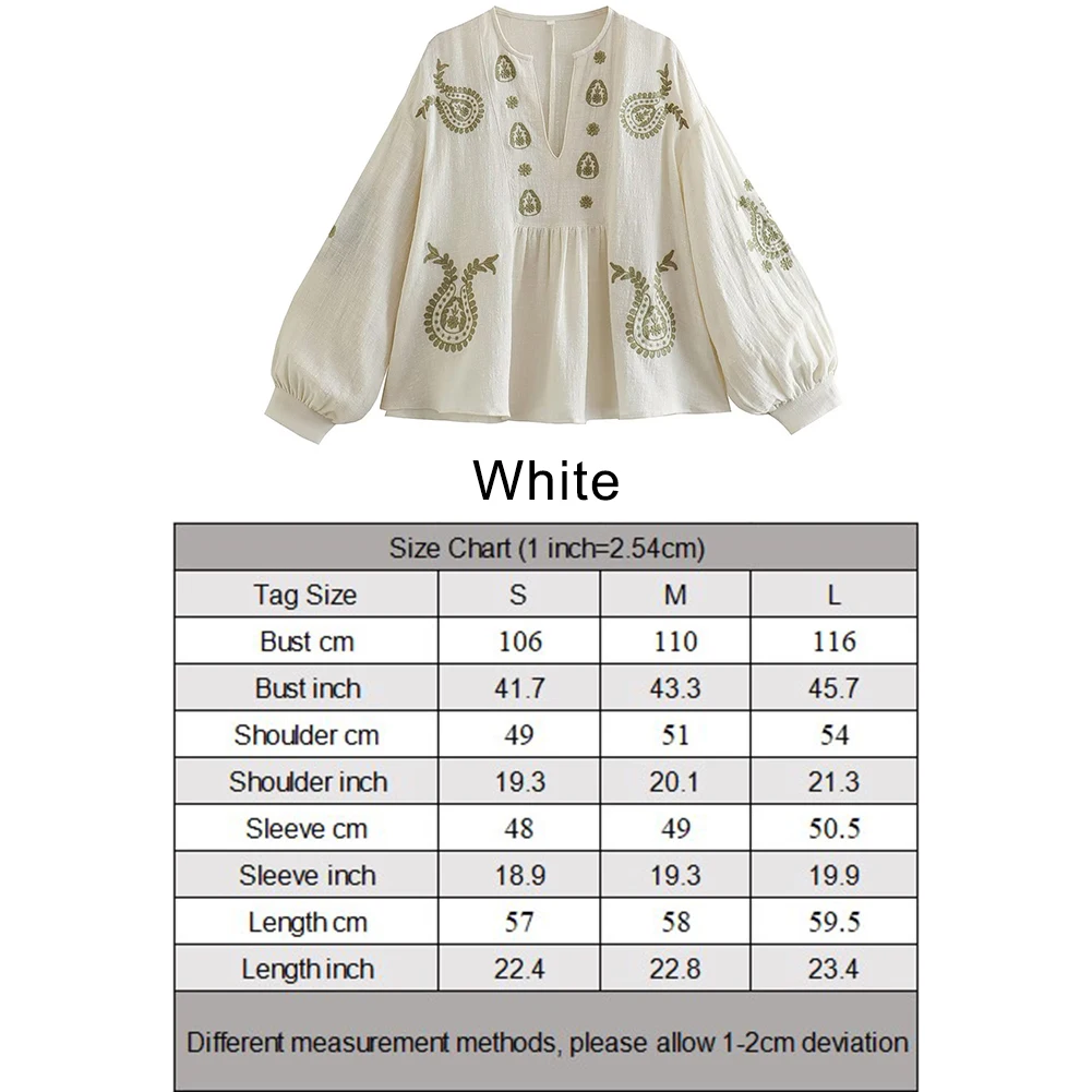 Womens New Loose Cotton Embroi - Embroidery On Shirt review and price