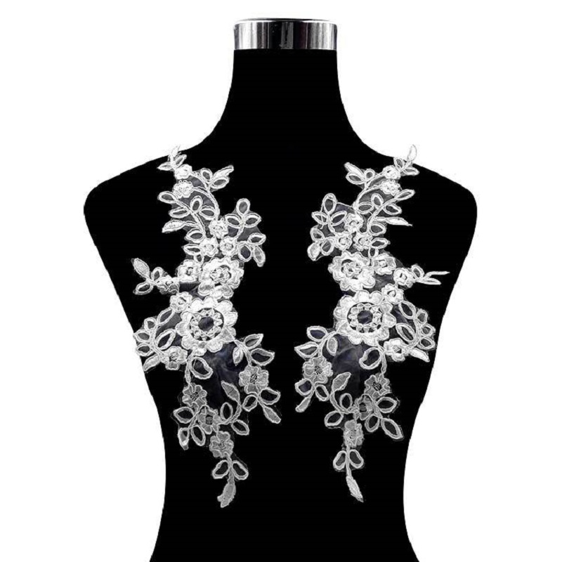 1 Pair Embroidery on the flowe - Embroidery Flower Pattern review and price