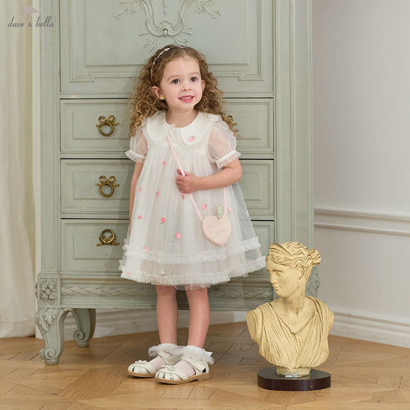Dave Bella Girls Baby Mesh Pri - Embroidery White Dress review and price