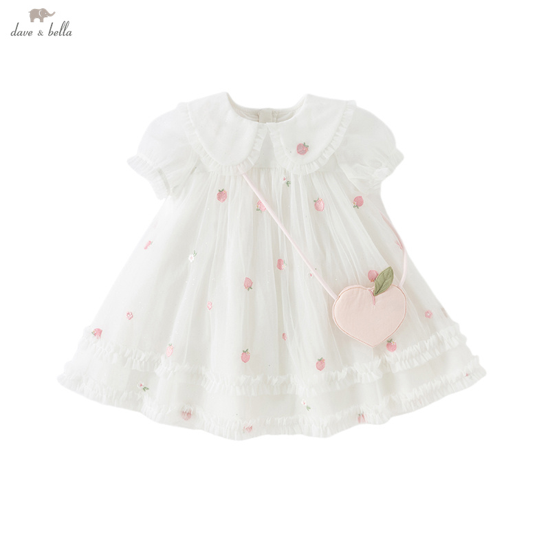 Dave Bella Girls Baby Mesh Pri - Embroidery White Dress review and price