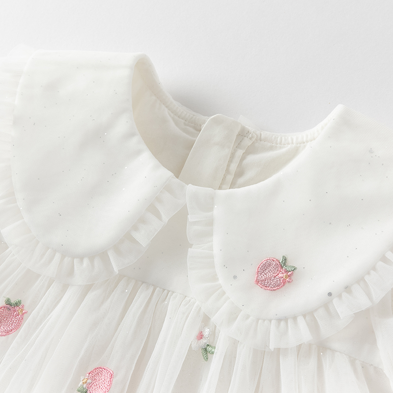 Dave Bella Girls Baby Mesh Pri - Embroidery White Dress review and price