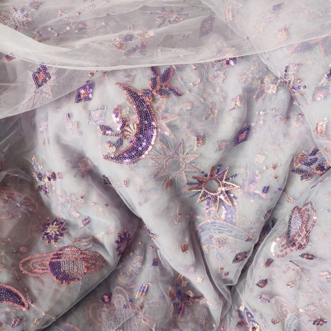 0.5 Meter Purple Width 55.11 I - Embroidery Net Dress review and price