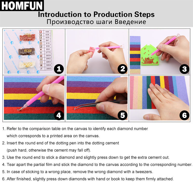 HOMFUN Full Diamond Embroidery - Embroidery Flower Pattern review and price