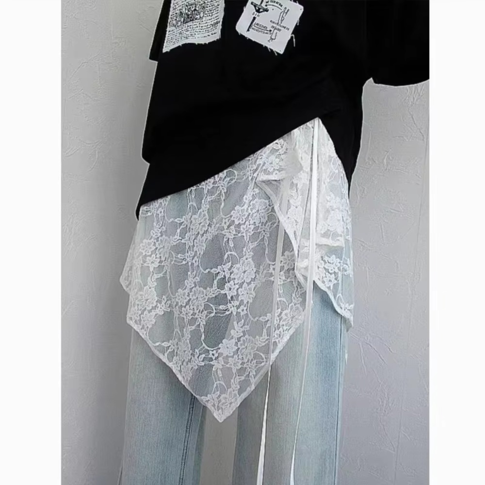 French Lacing Lace Mini Skirt  - Embroidery Apron review and price